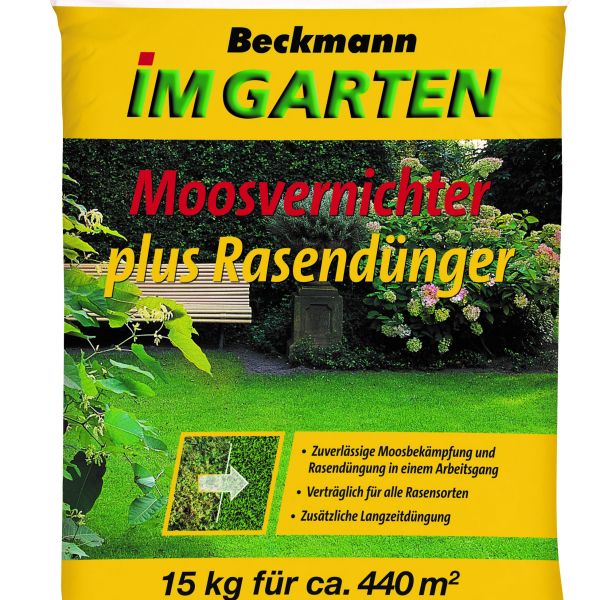 Dünger und Moosbekämpfung für den Rasen